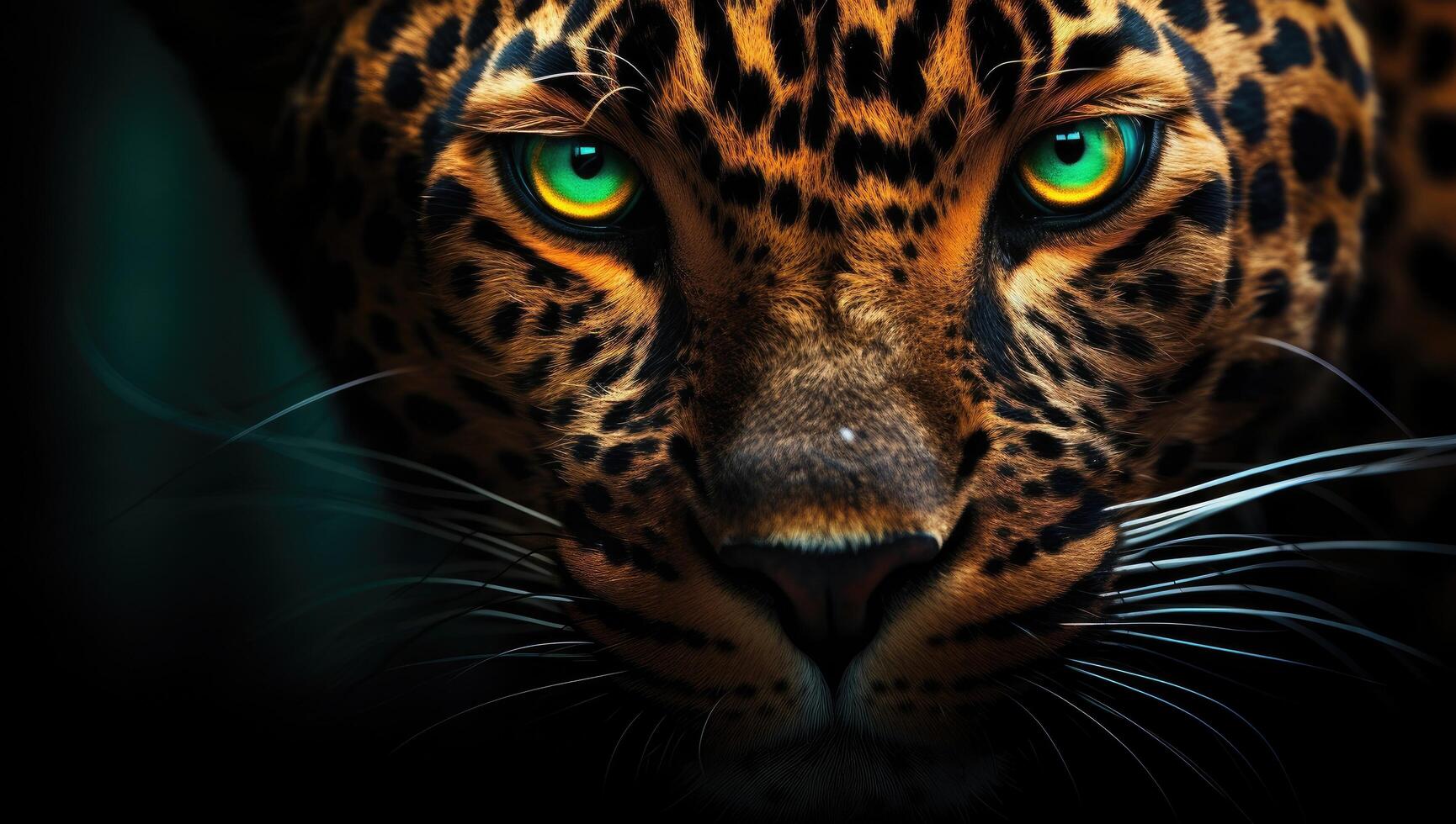 Intense gaze of a majestic leopard photo
