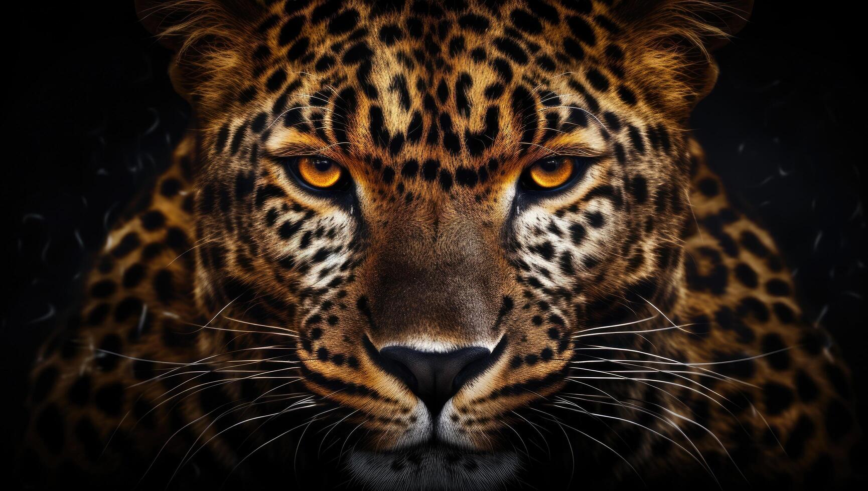 Intense gaze of a powerful leopard photo