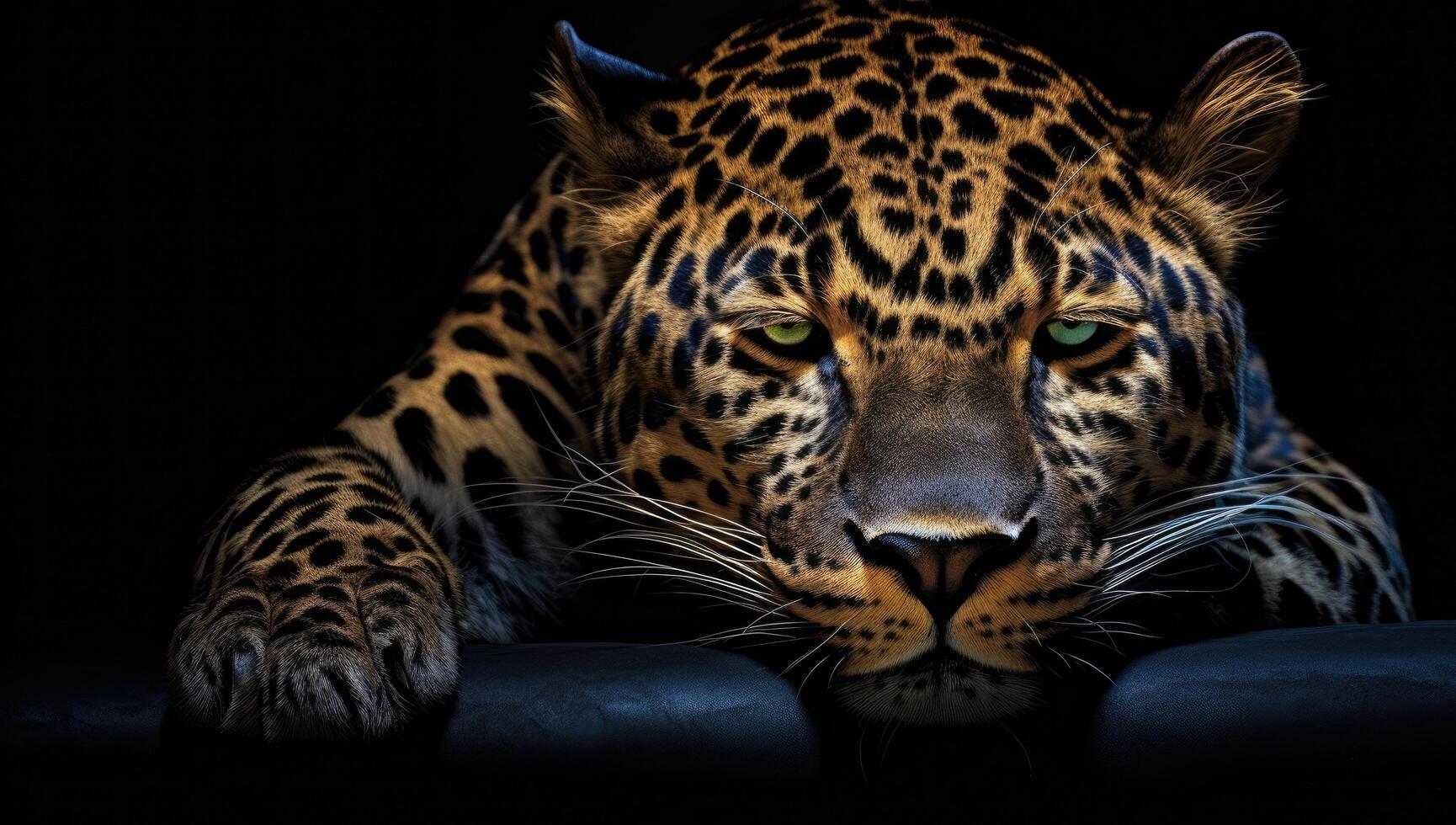 Intense Gaze of a Majestic Leopard photo
