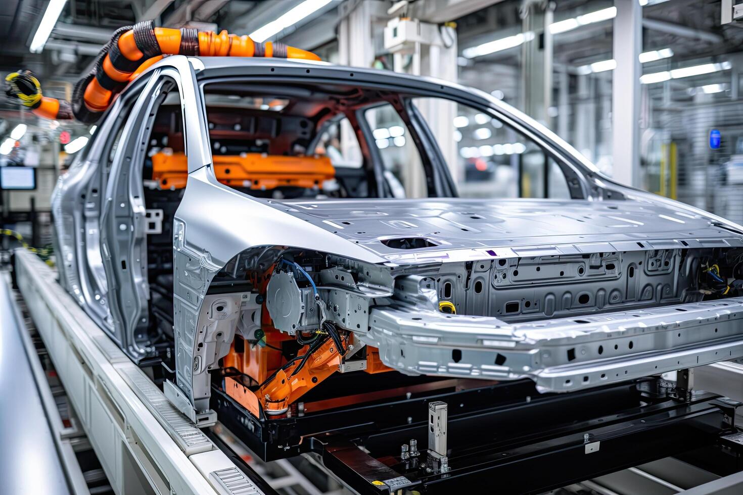 Automotive manufacturing assembly line photo