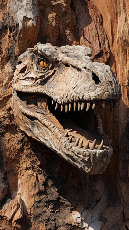 Fierce Dinosaur Skull Fossil photo