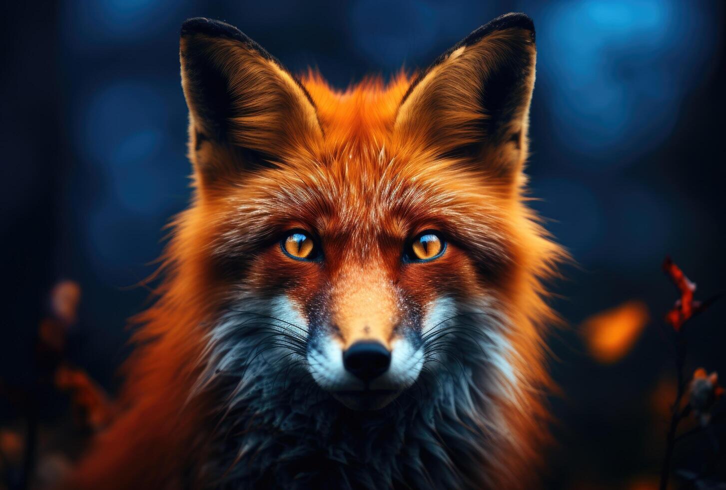 Captivating close up of a majestic red fox photo