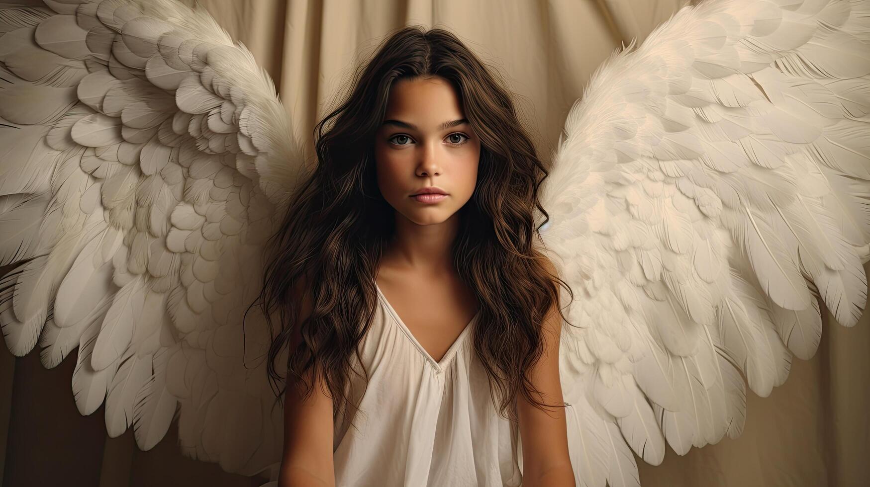 angelic woman with wings photo