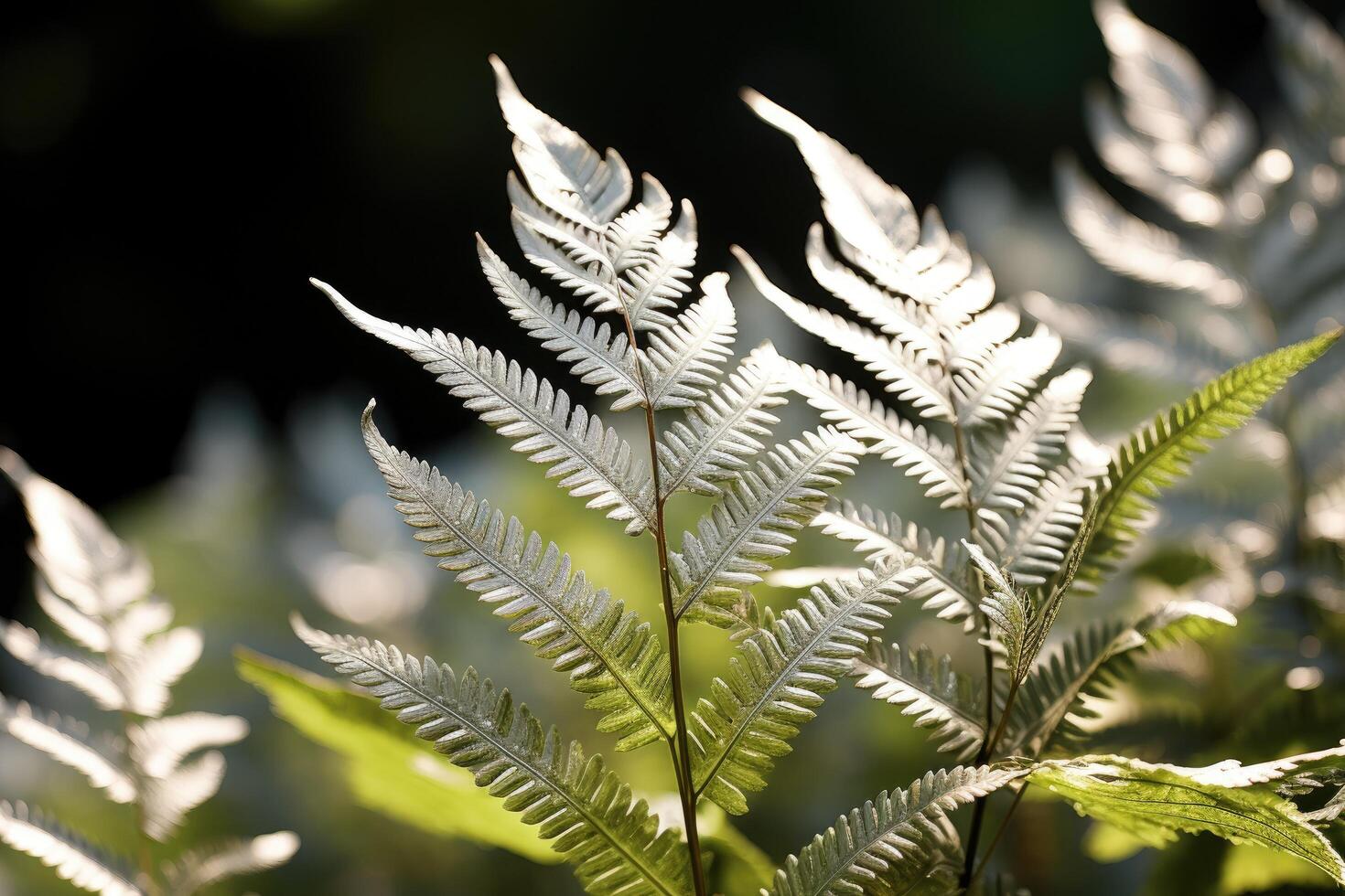 Fern leaves in sunlight photo