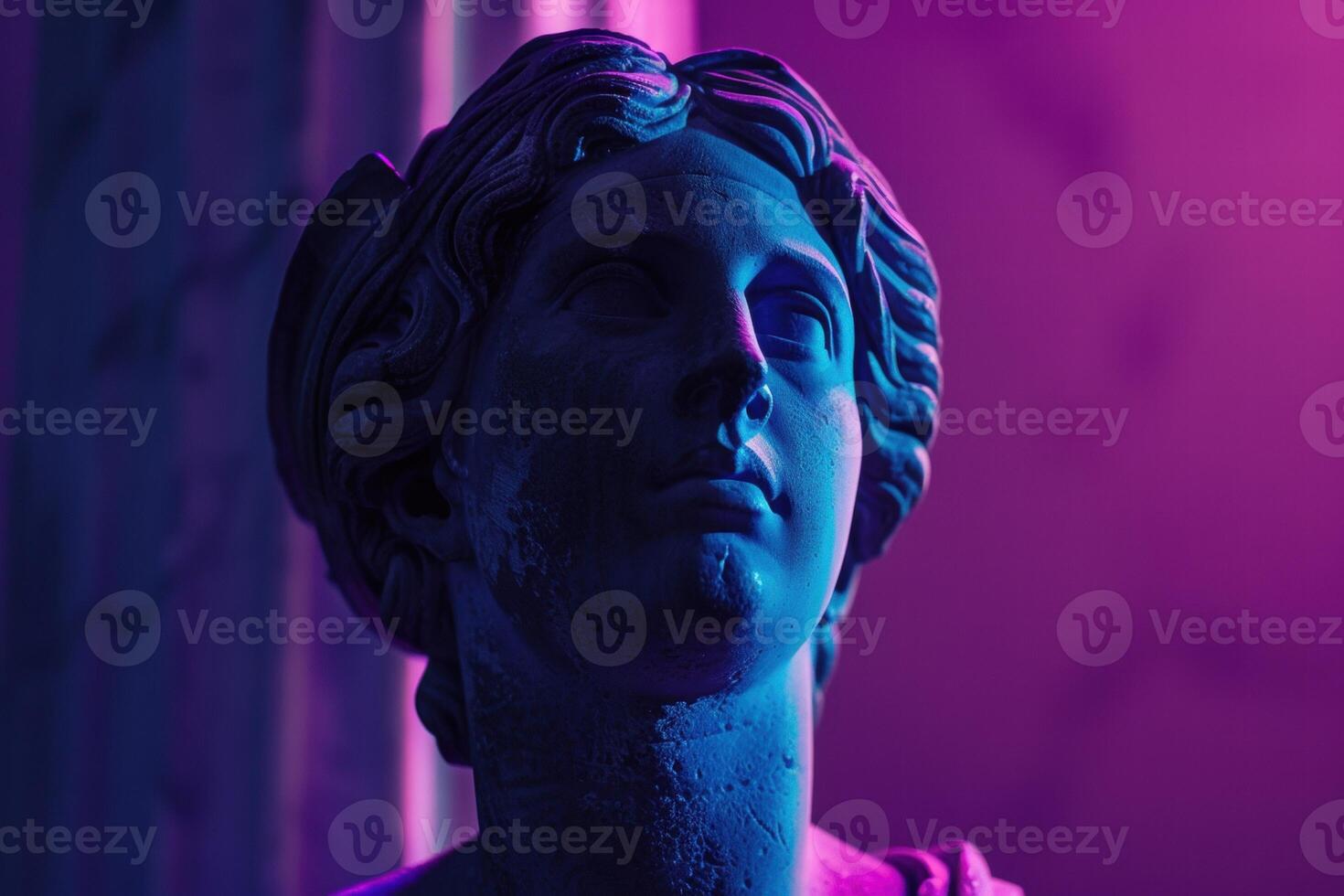 Dramatic lighting on a classical sculpture photo