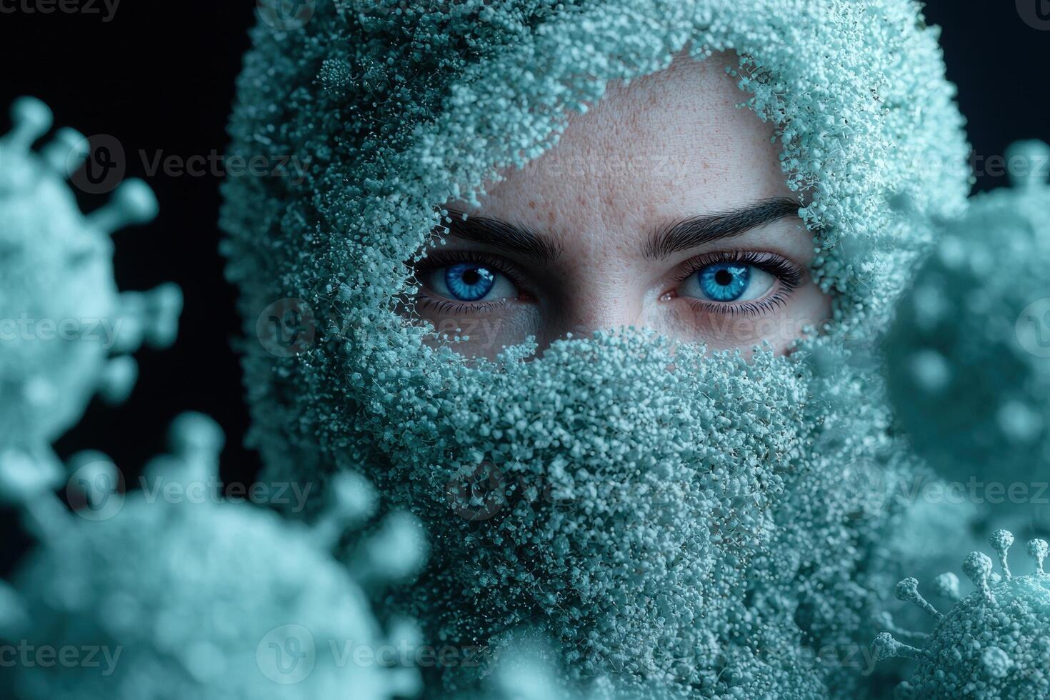 Mysterious winter eyes photo