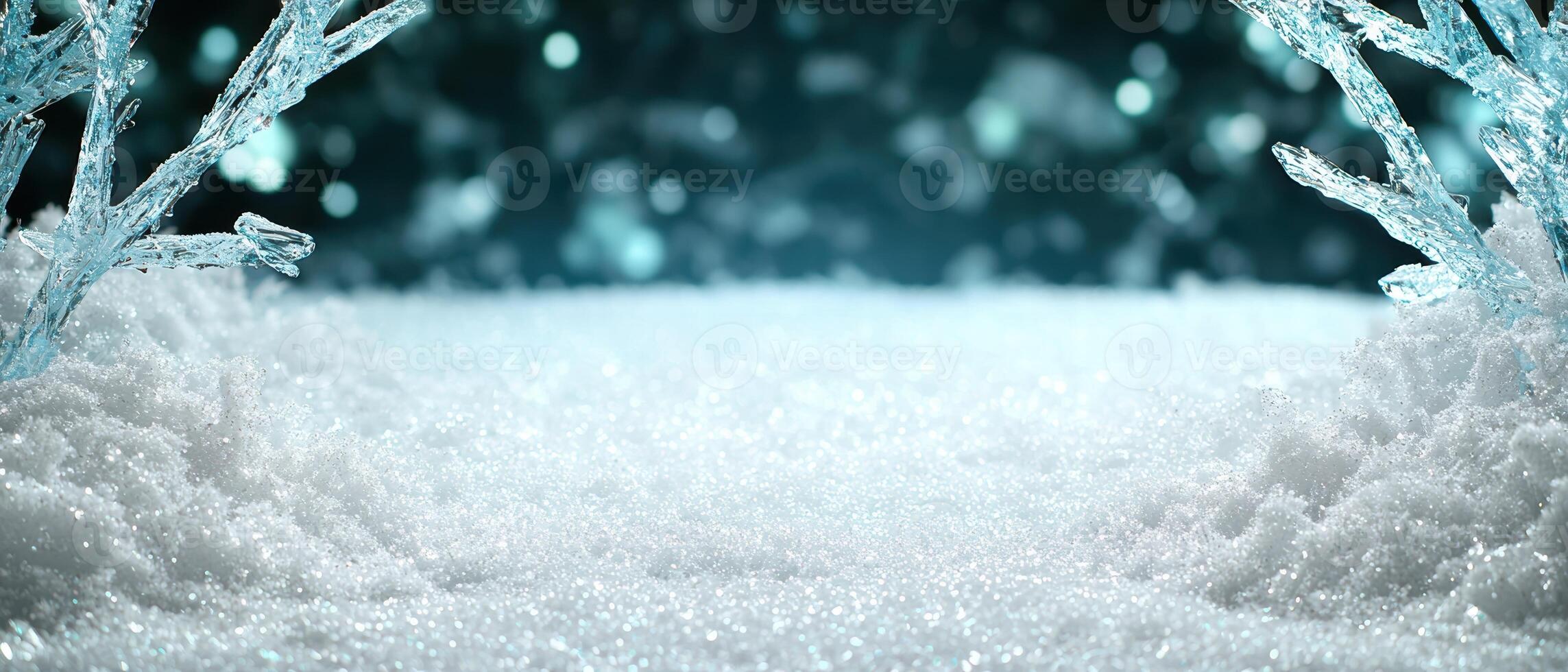 Icy winter wonderland landscape photo