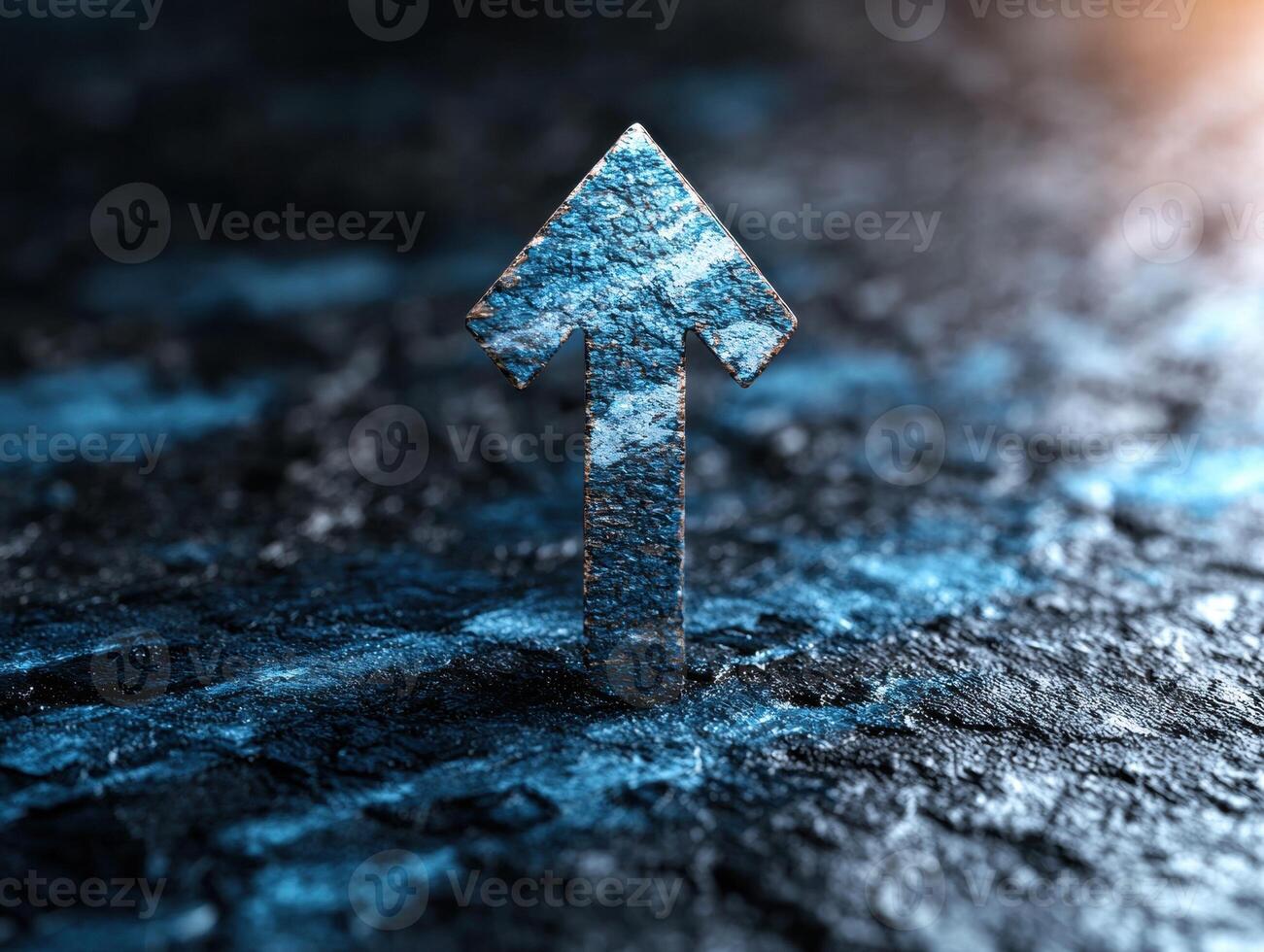 Upward arrow pointing towards the sky photo