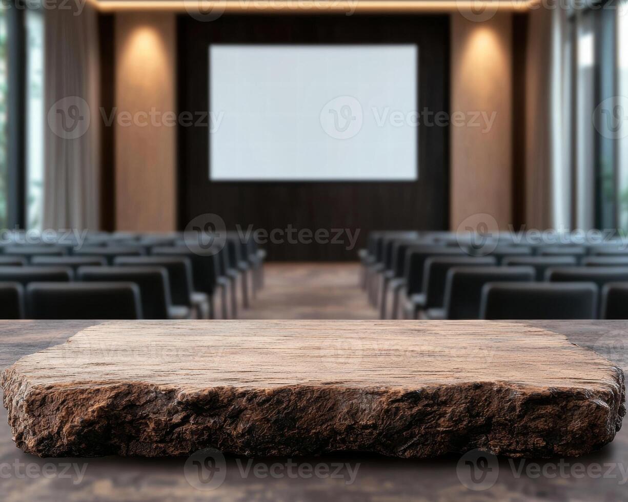empty auditorium with projection screen photo
