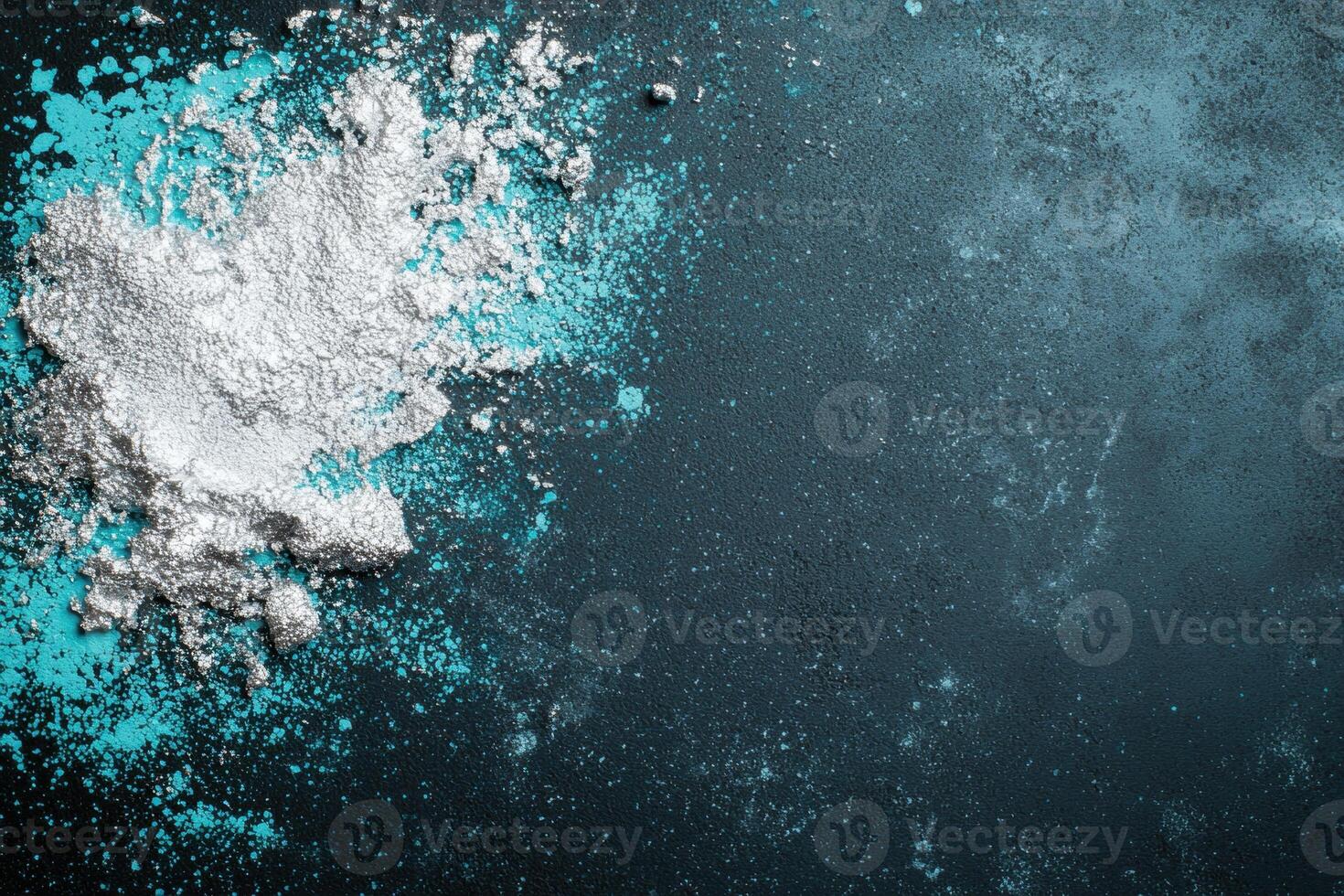 abstract underwater ocean background with glowing particles photo