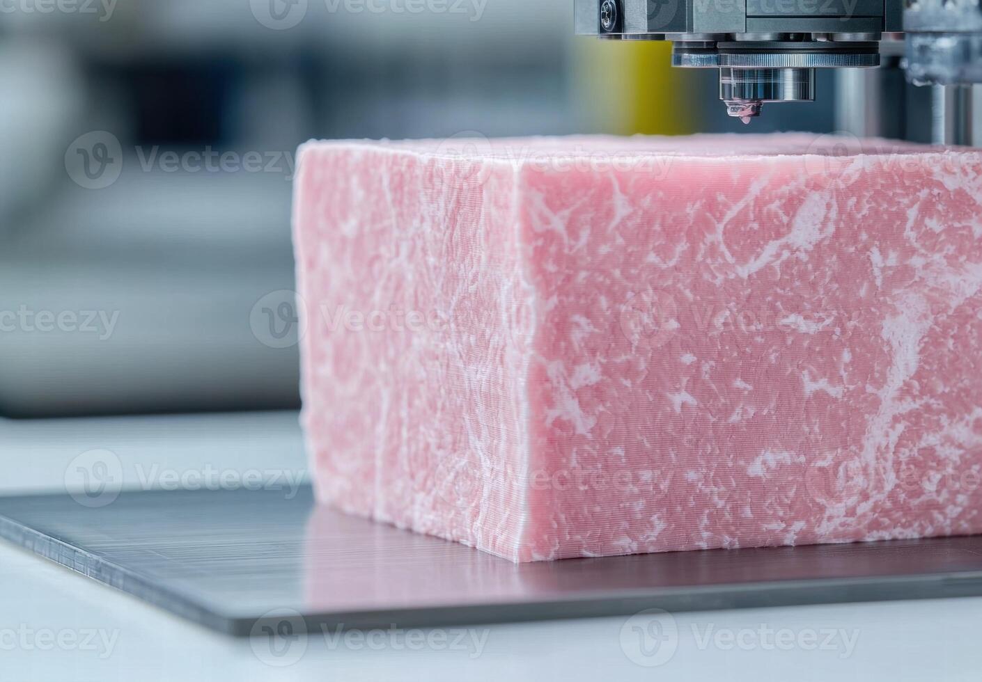 3d printed pink foam material photo