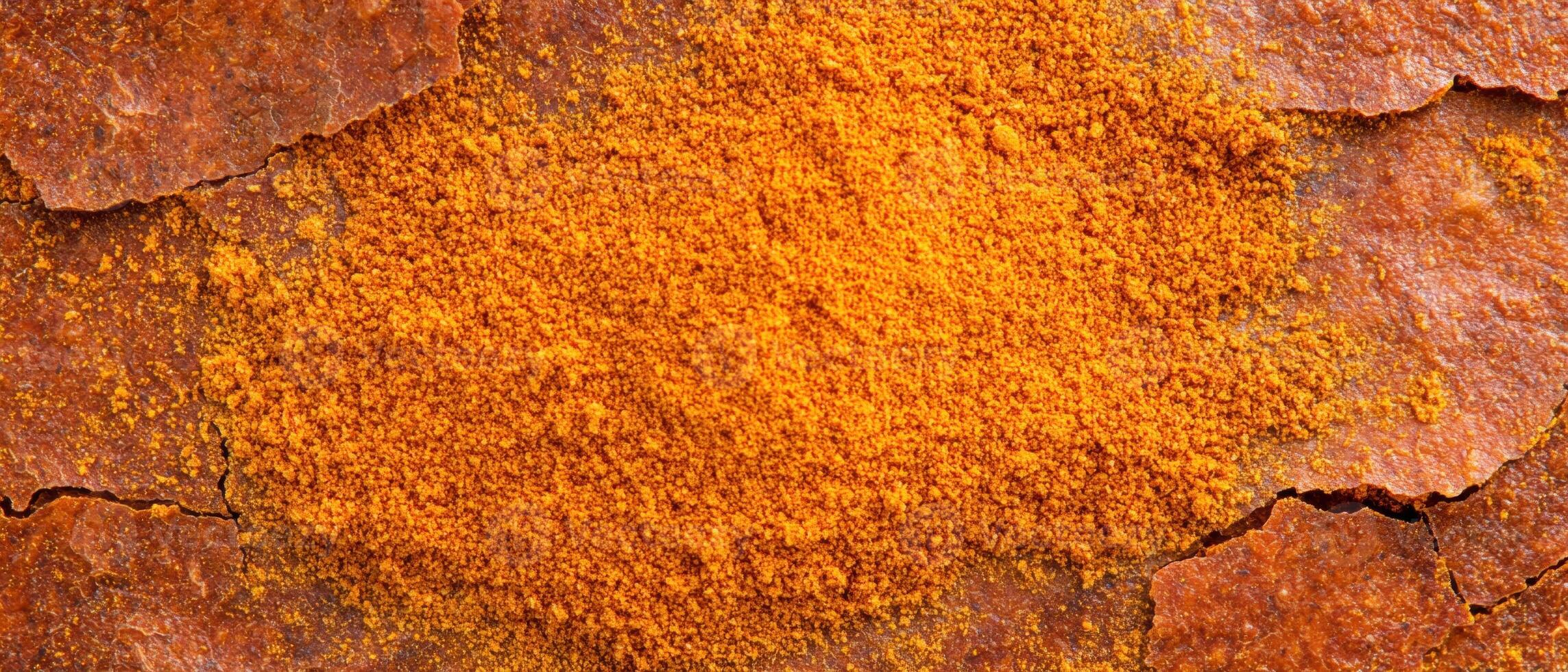 Closeup of vibrant orange mineral formation photo