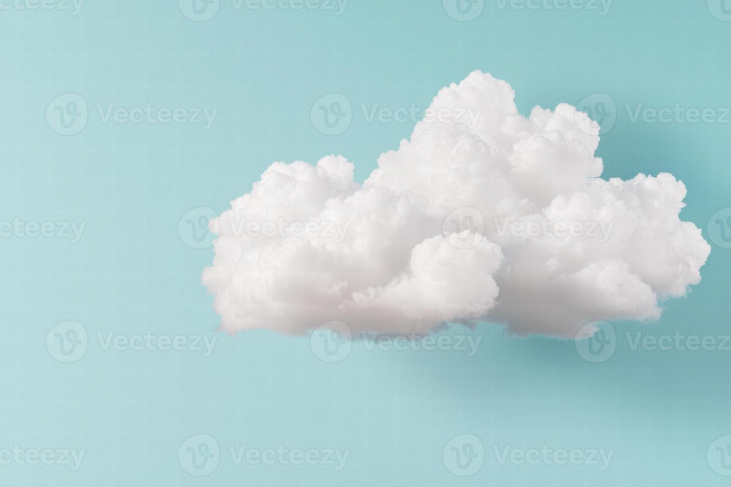 Fluffy white clouds in a turquoise sky photo
