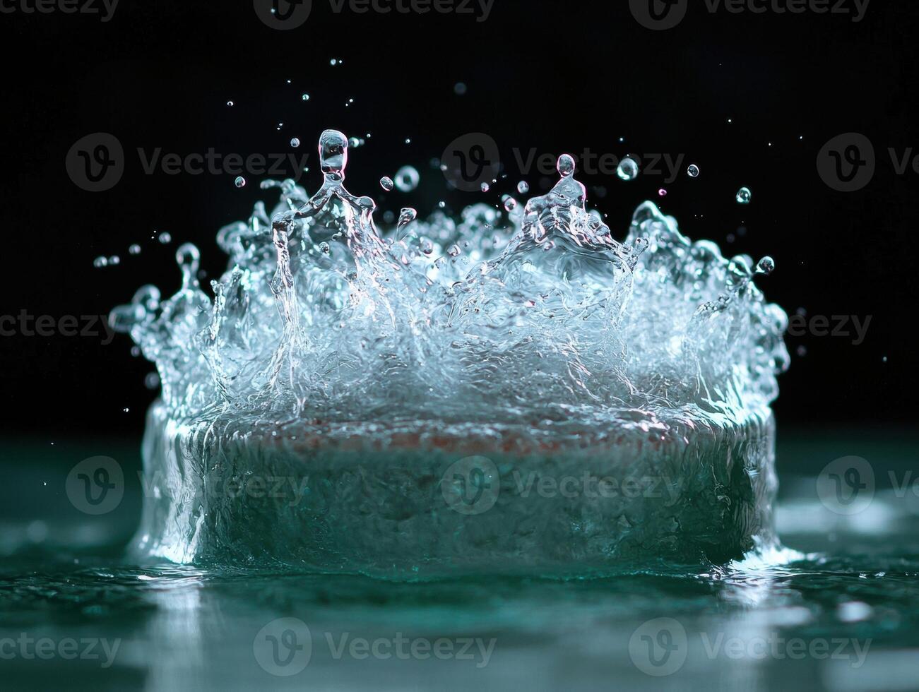 Splashing water crown photo