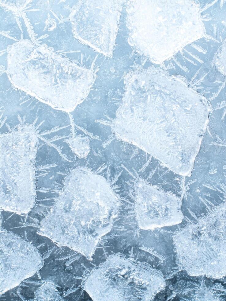 Intricate ice crystal patterns photo