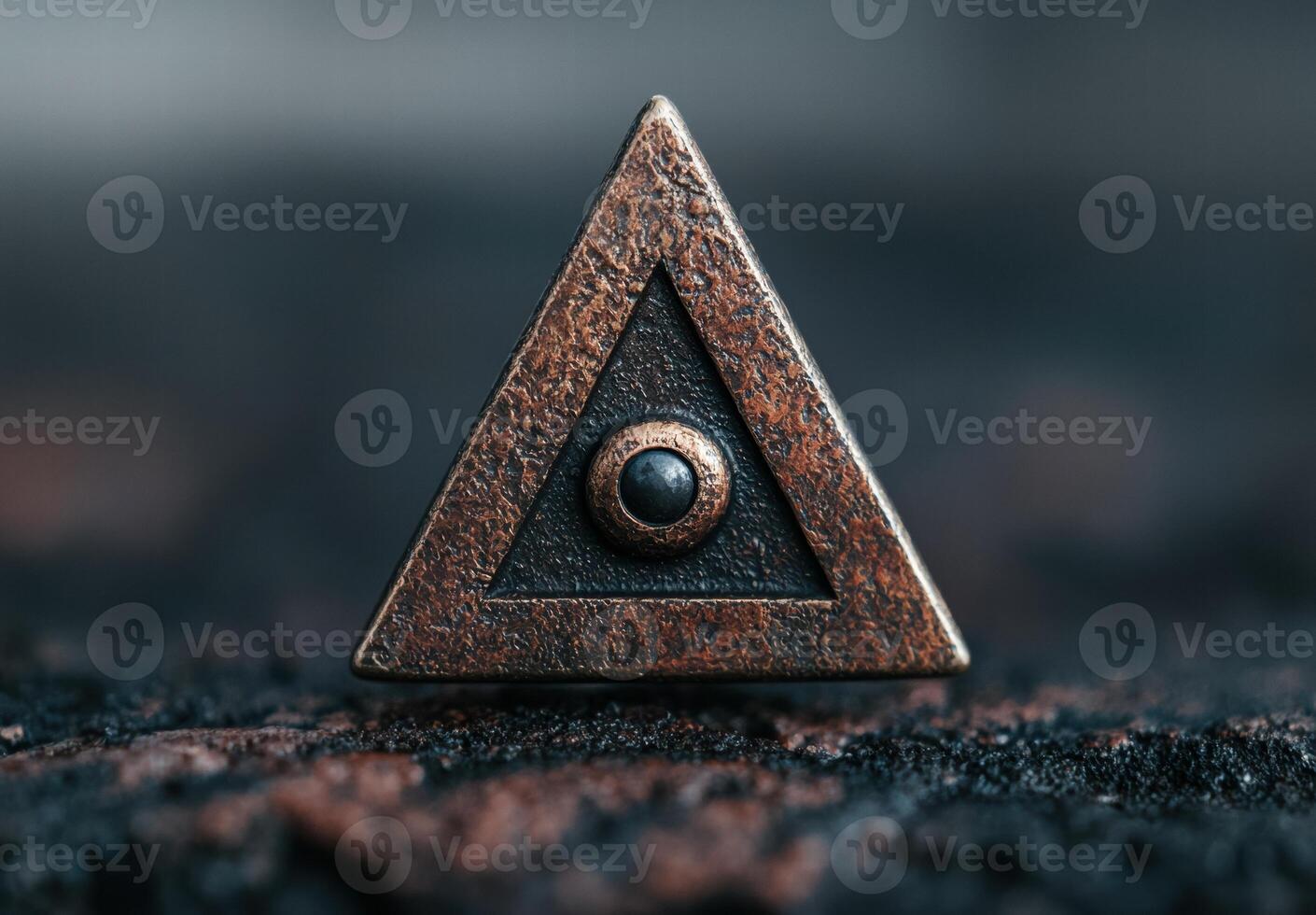 Mysterious triangular symbol with an eye photo