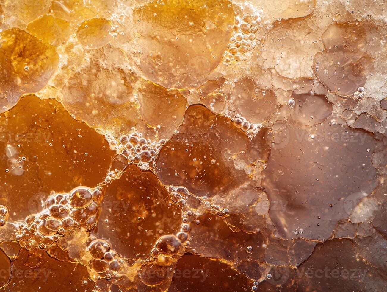 Closeup of natural honeycomb structure photo