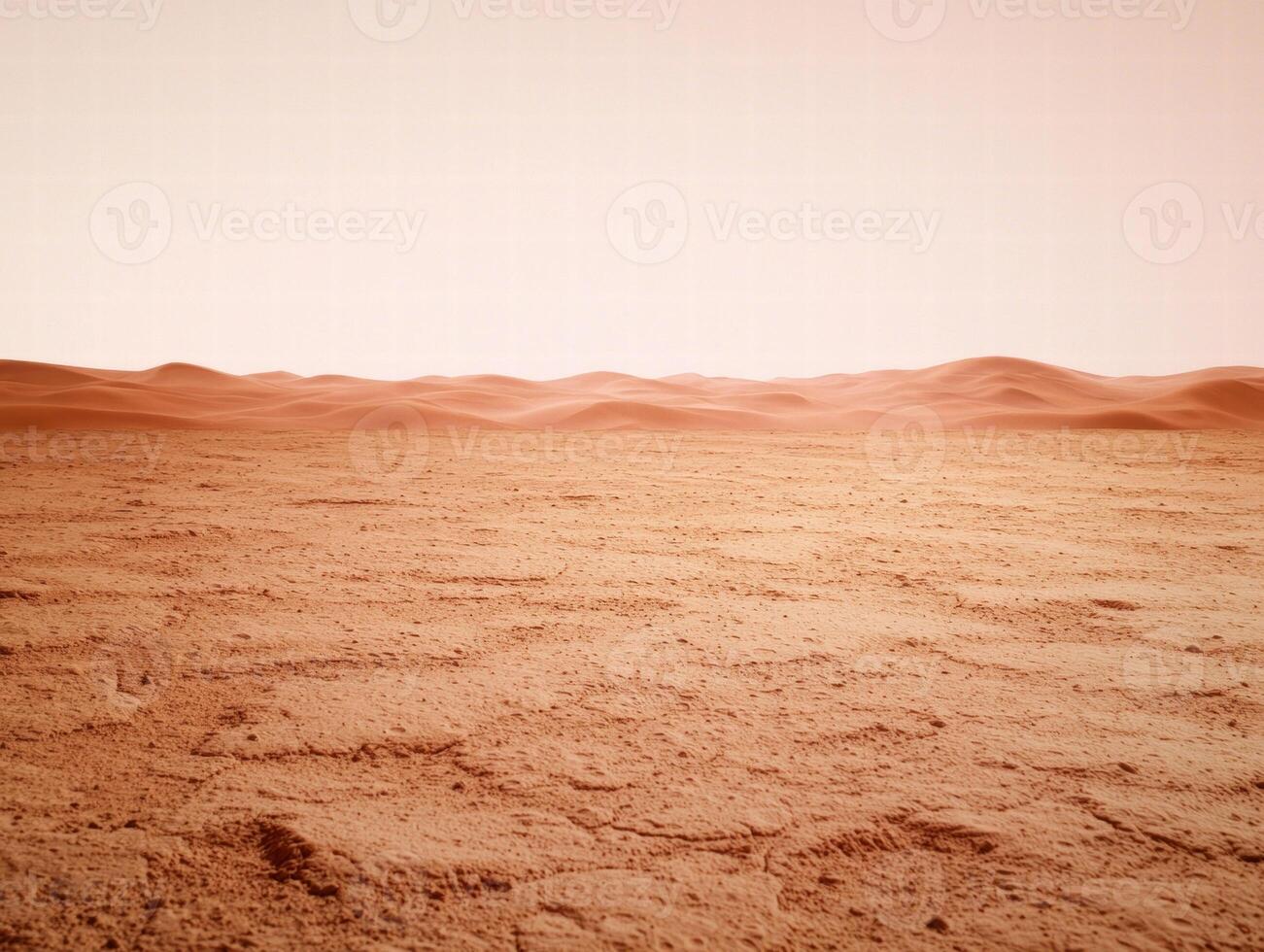Expansive desert landscape with rolling sand dunes photo