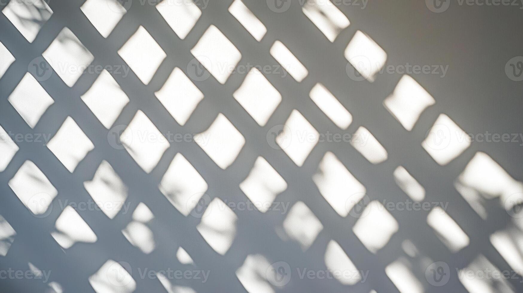 Complex light and shadow interplay on wall, clean geometric composition. Light shadow 3d pattern photo