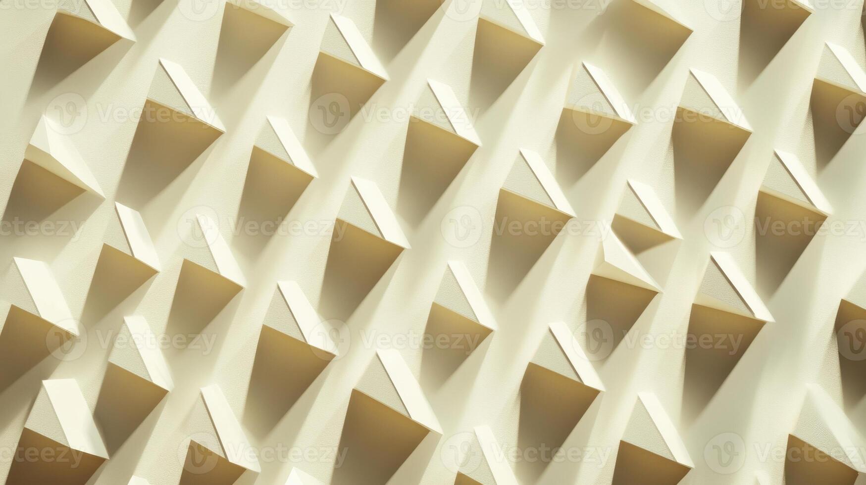 Small 3D pyramids forming a geometric relief, modern and artistic composition. Light shadow 3d pattern photo