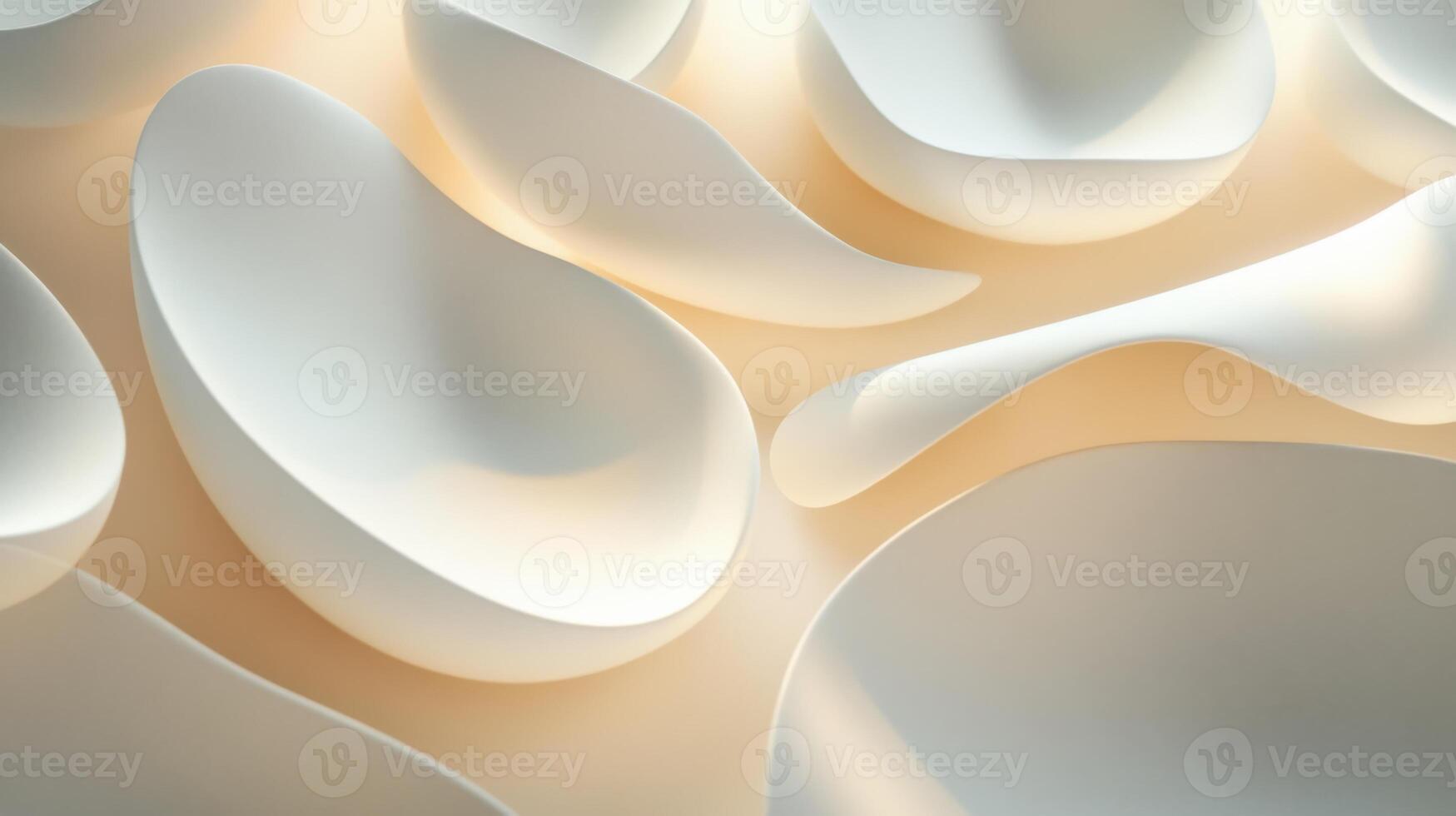 Gentle light and shadow on smooth 3D curves, serene and graceful design. Light shadow 3d pattern photo