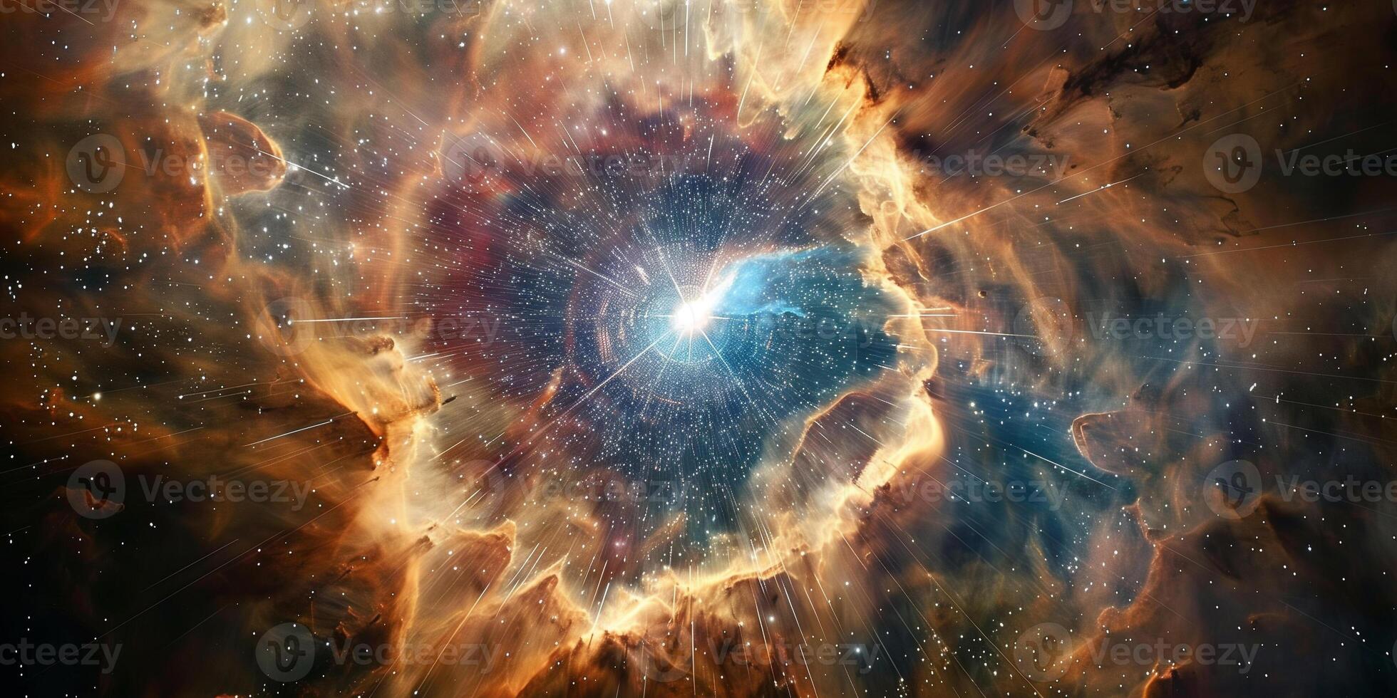 Planetary nebula with central white dwarf and ionized gas shell, photo