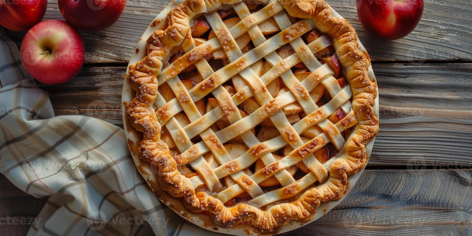Rustic gluten-free apple pie with almond flour crust, spiced apples, and lattice top, picture photo