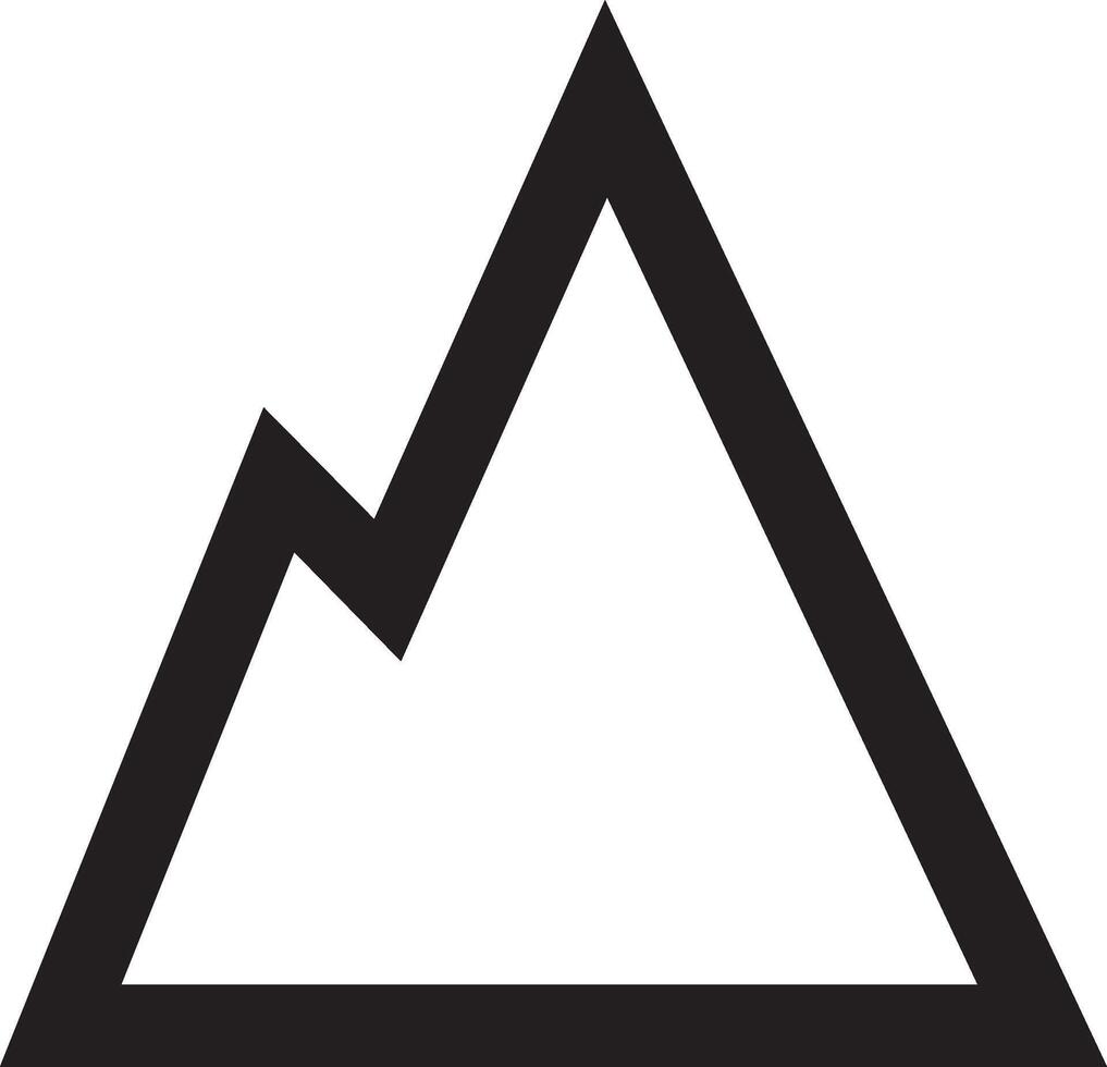 A black and white logo of a mountain vector