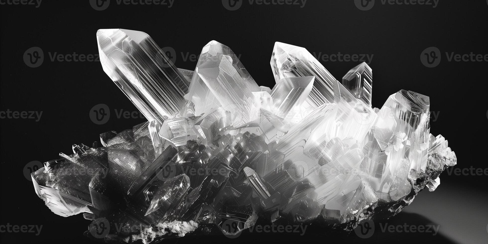 X-ray image of mineral sample revealing internal crystal structure and inclusions or defects, photography photo