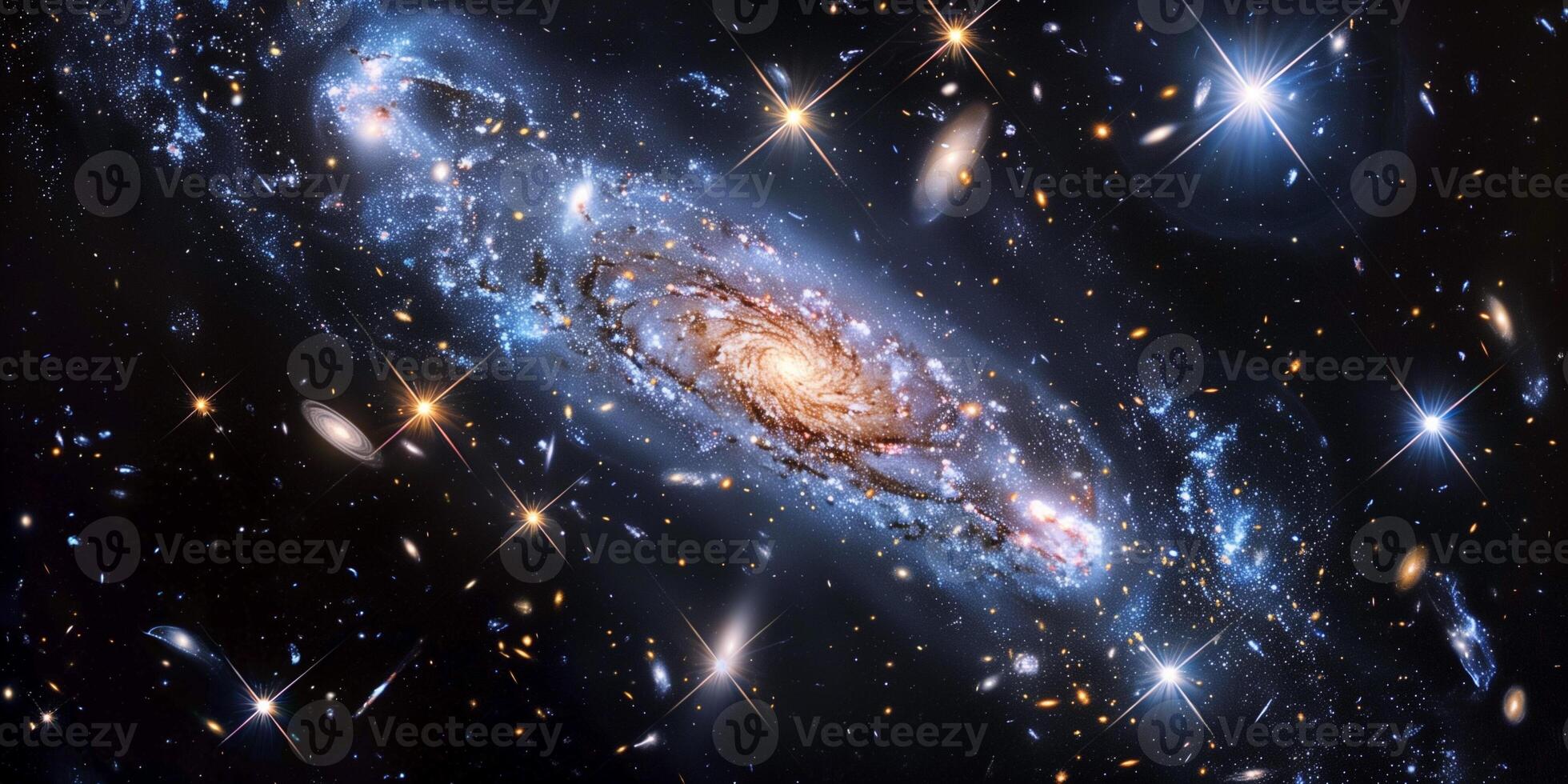 Hubble Space Telescope orbiting Earth, capturing deep space, picture photo