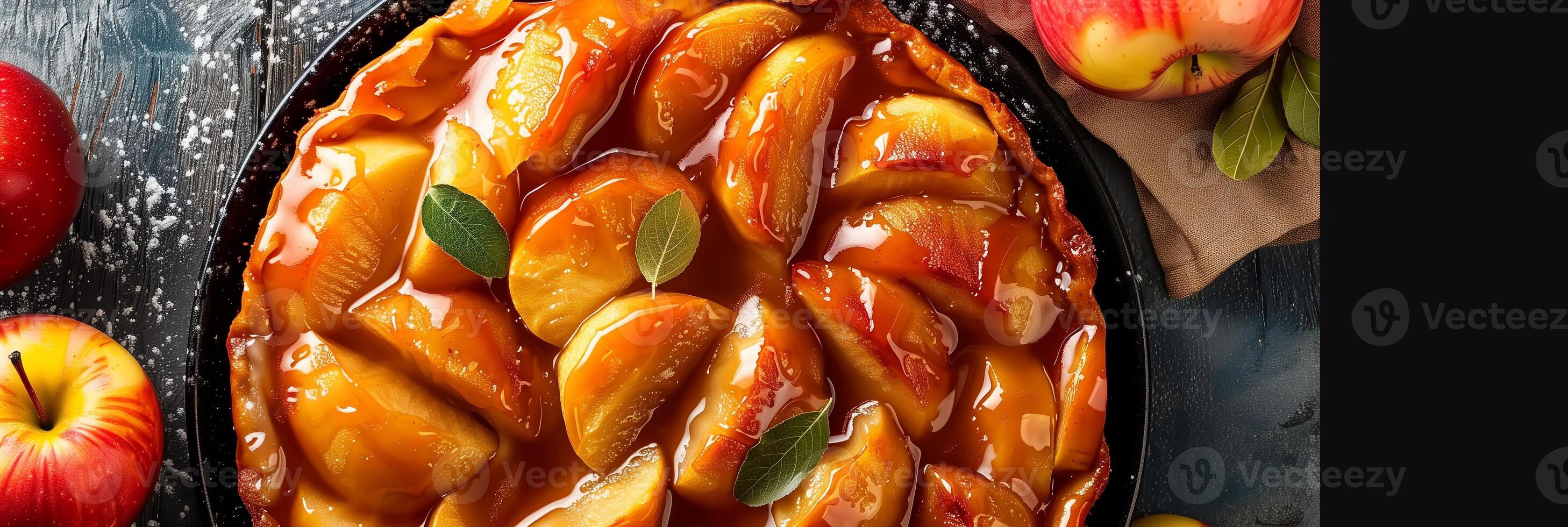 Virtual class tutorial on crafting French-inspired tarte Tatin with local apples, photography photo