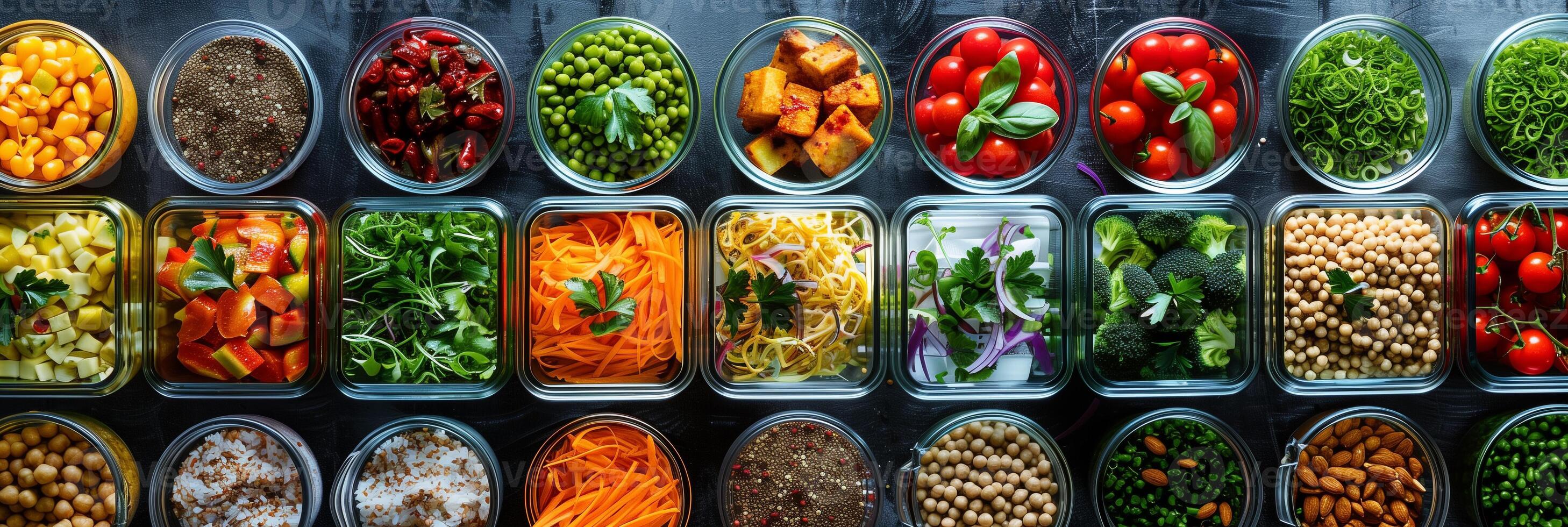 Healthy meal prep store, featuring real life food and health features, photo