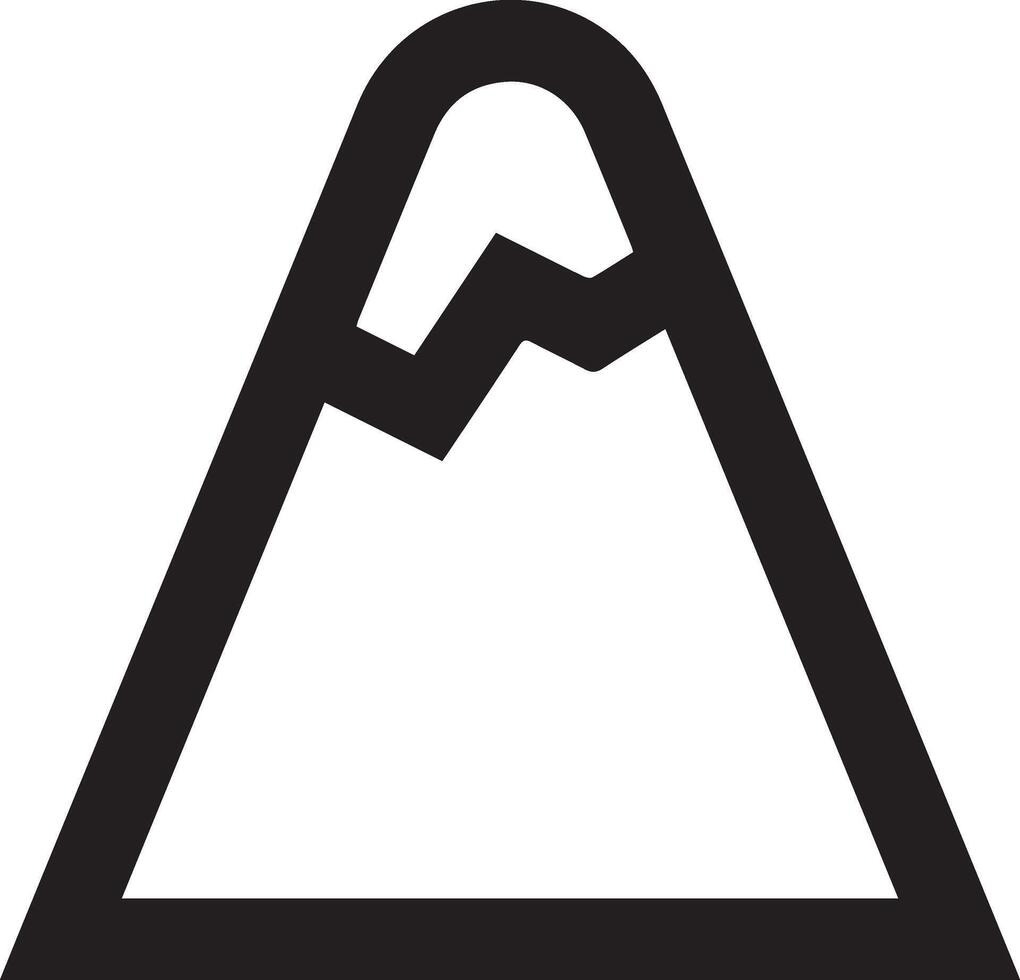A black and white logo of a mountain vector