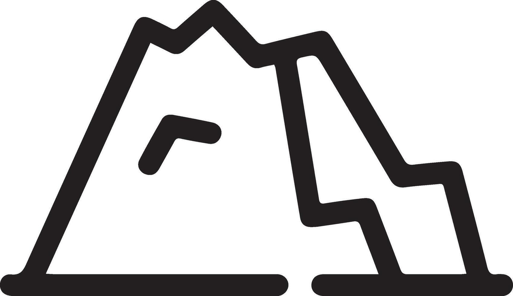A mountain with a mountain in the background vector