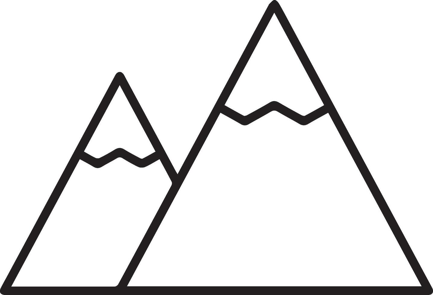 Mountain icon illustration vector