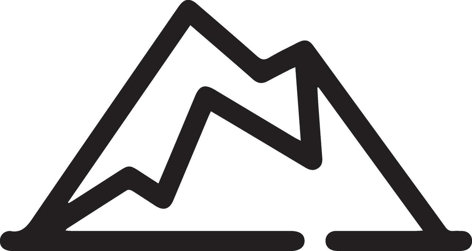 A mountain with a graph on it vector