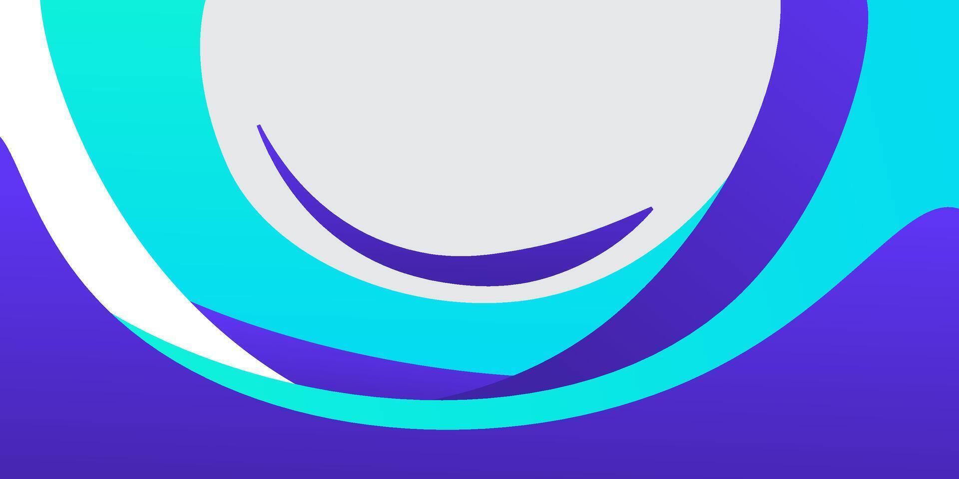 Colorful blue geometric business banner design. Creative banner design with curved shape for template. Simple white horizontal banner. Eps10 vector