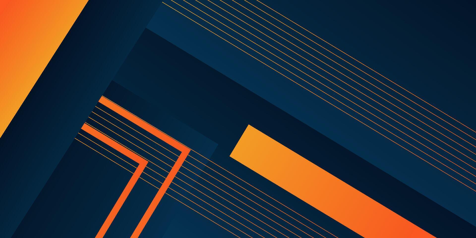Abstract geometric theme of overlapping dark blue and orange checkered with cool stripes in the background for graphic design. eps10 vector