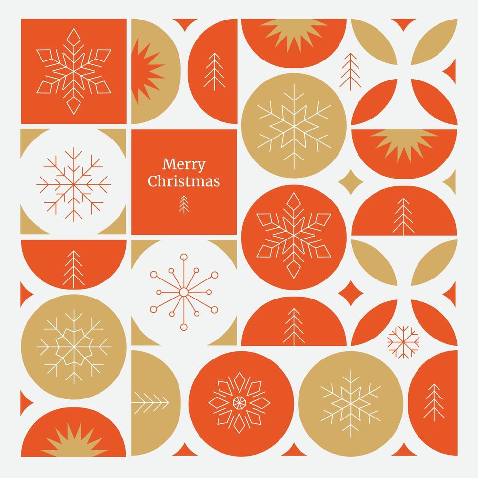 Happy holidays card with modern geometric background. vector