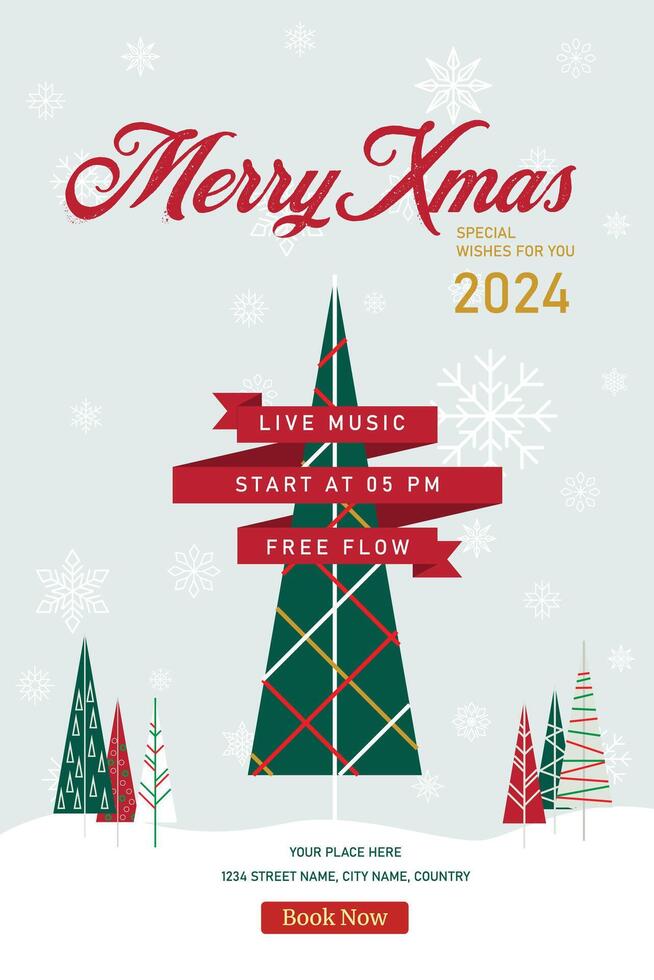 Christmas Concert Booking Poster vector