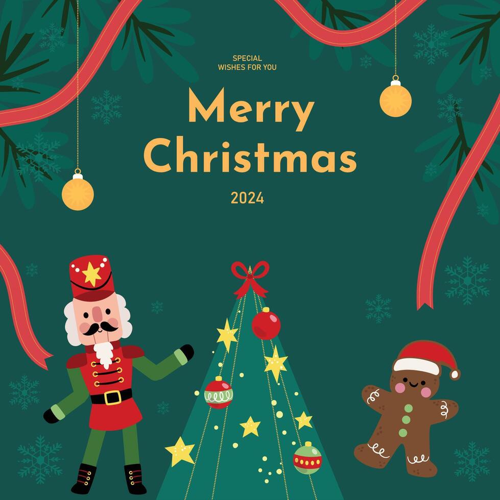 Illustration Christmast and Happy new year vector