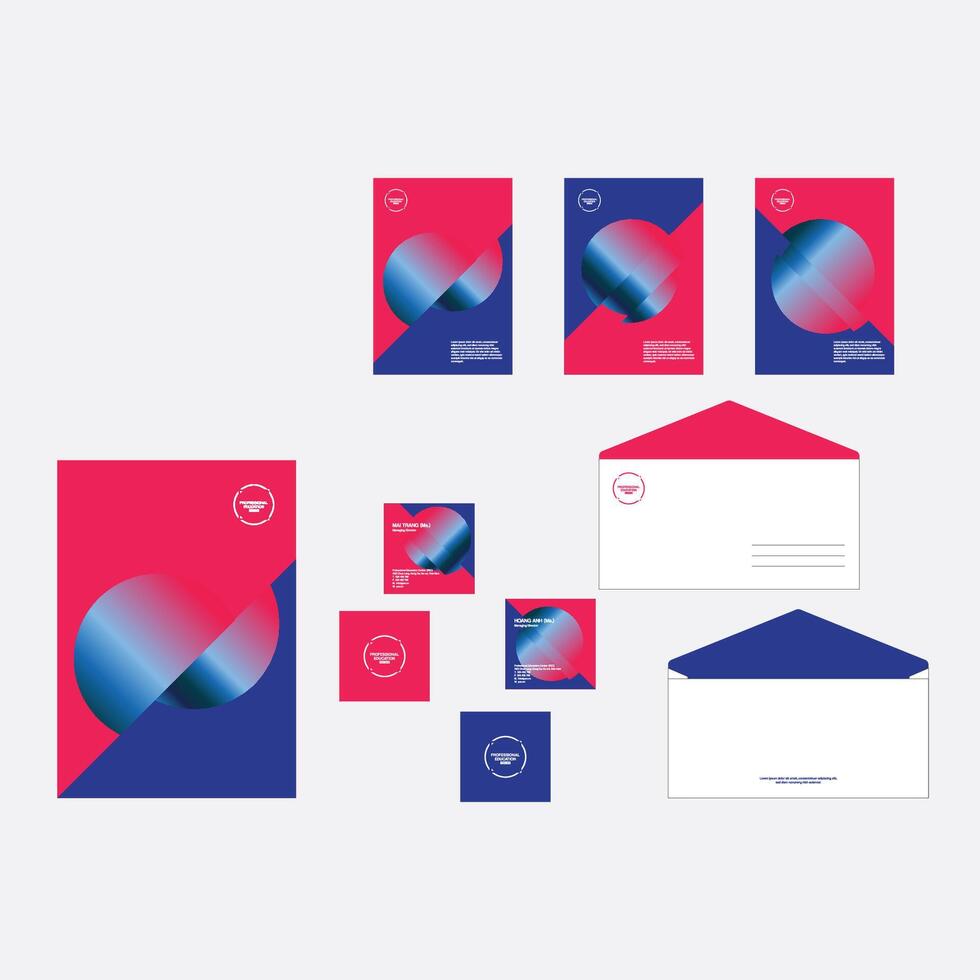 Stationery template design vector