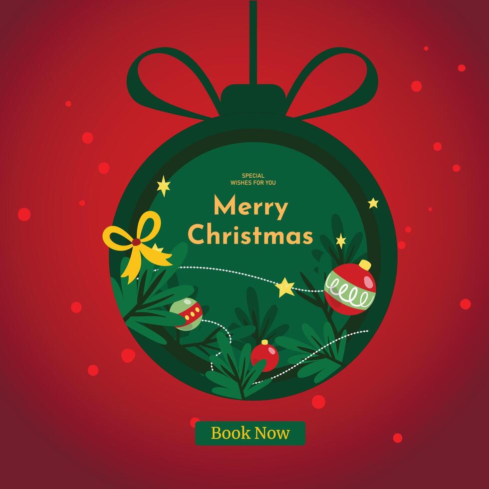 Christmas Booking Card Template vector