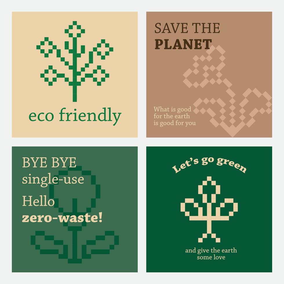 Zero waste poster template vector