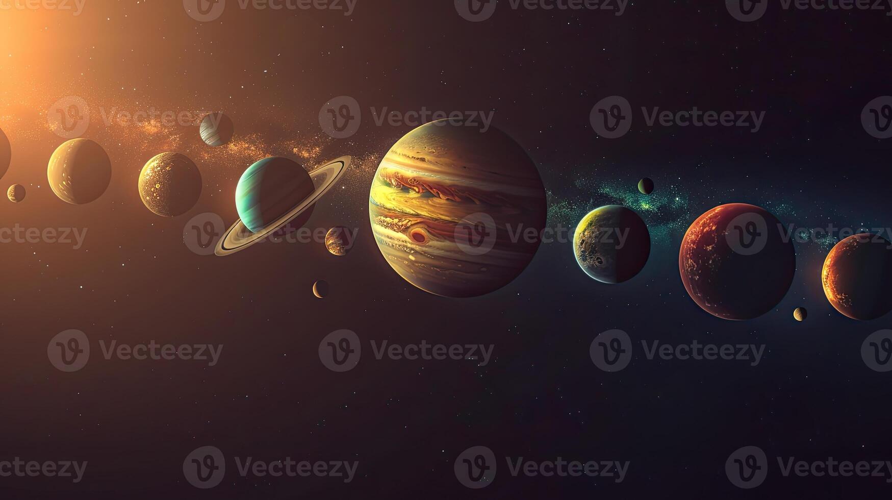 The planets of the solar system photo
