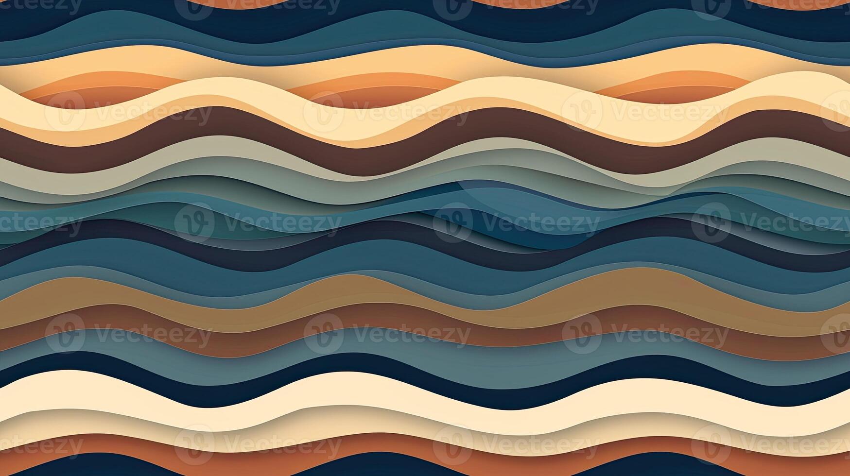 Abstract waves seamless pattern photo