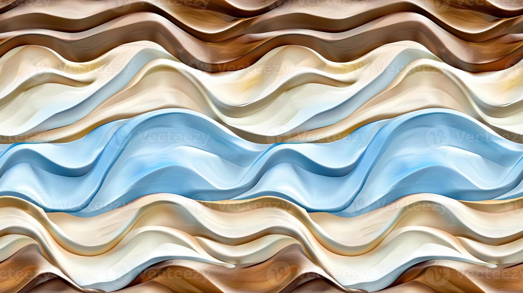 A wavy pattern with waves in blue, brown and white photo