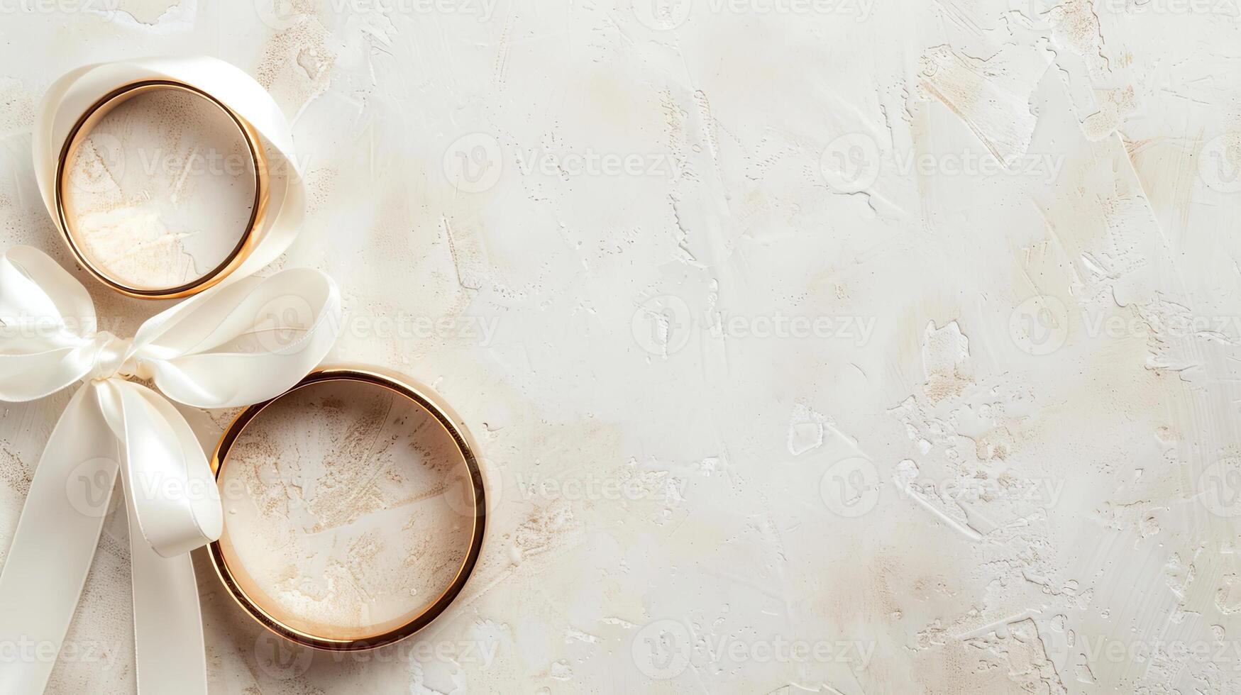 Wedding rings on a white background photo