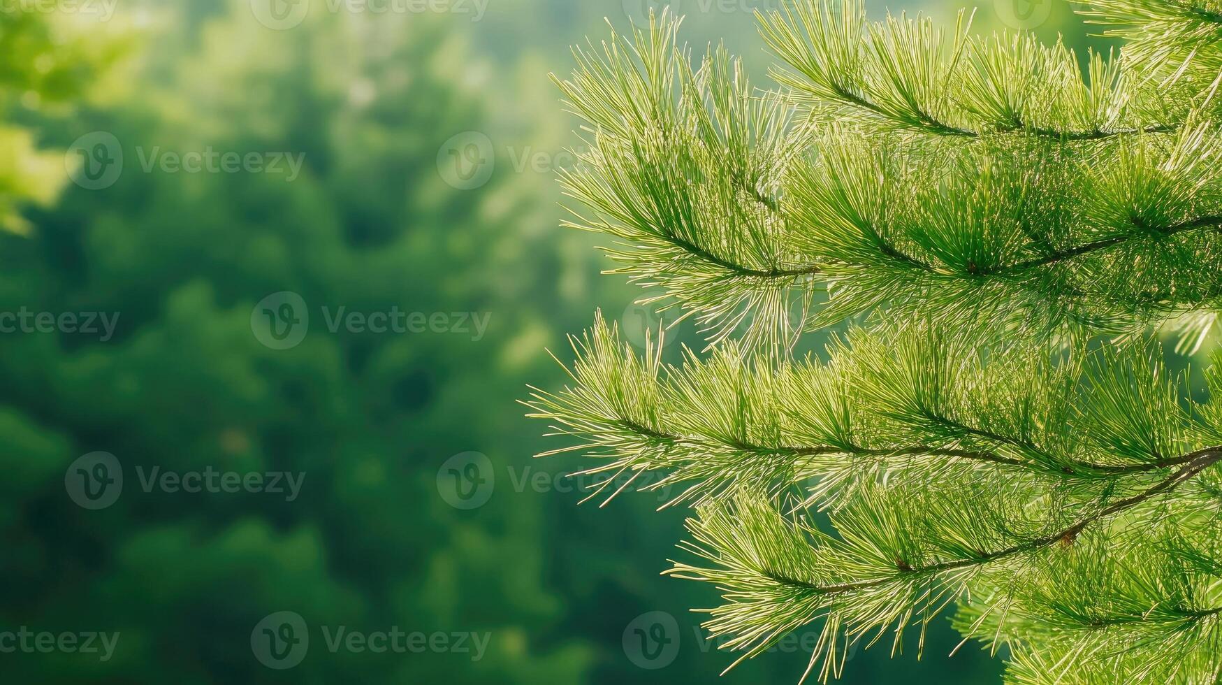 Pine tree branches in the forest photo