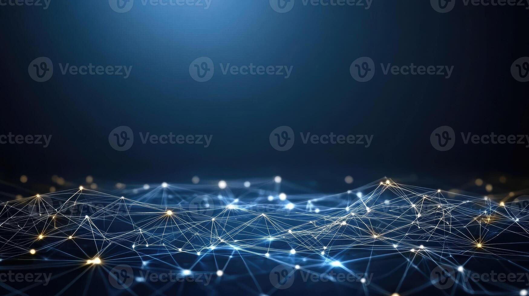 Abstract network background with glowing dots and lines photo